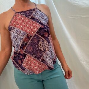 Fifty Street, Cute BOHO Spaghetti Strap Top, Size Medium